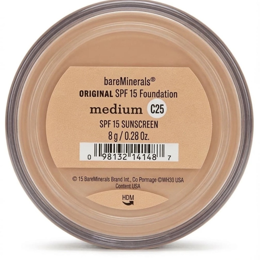 bareMinerals Original  Medium C25 SPF 15 Loose Powder Foundation 8g new sealed